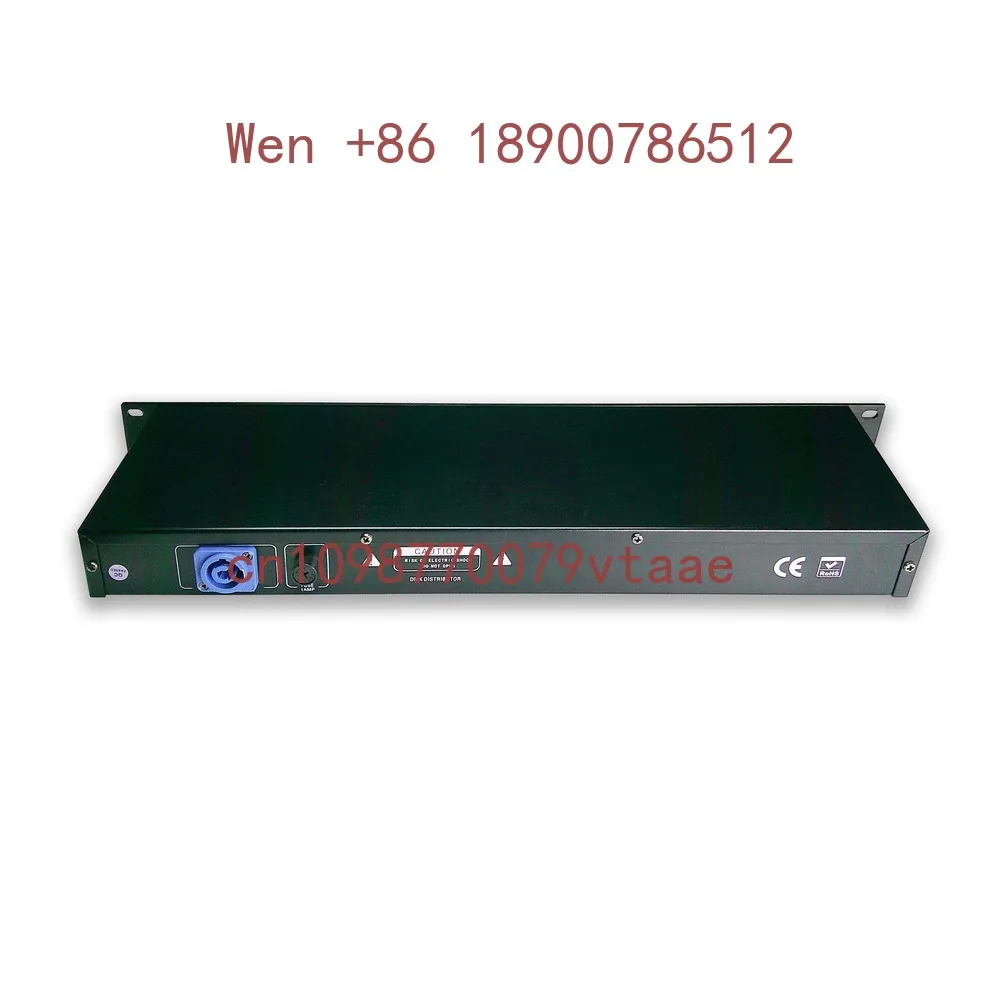 Pknight RDM8A02 Modular DMX512 Splitter 8CH Dual Mode 2x4 1x8 XLR3 XLR5 19 Inch 1U Rack LED 12V DC 6000W