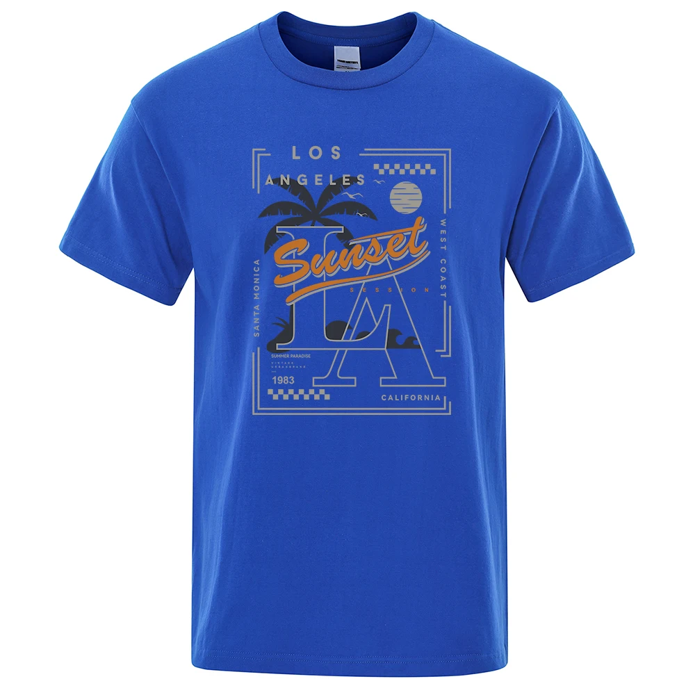 Sunset In Los Angeles, Kalifornien, 1983 T-Shirt Männer Mode Baumwolle T Kleidung Sommer T-Shirts Hip Hop Übergroßen Casual Tops