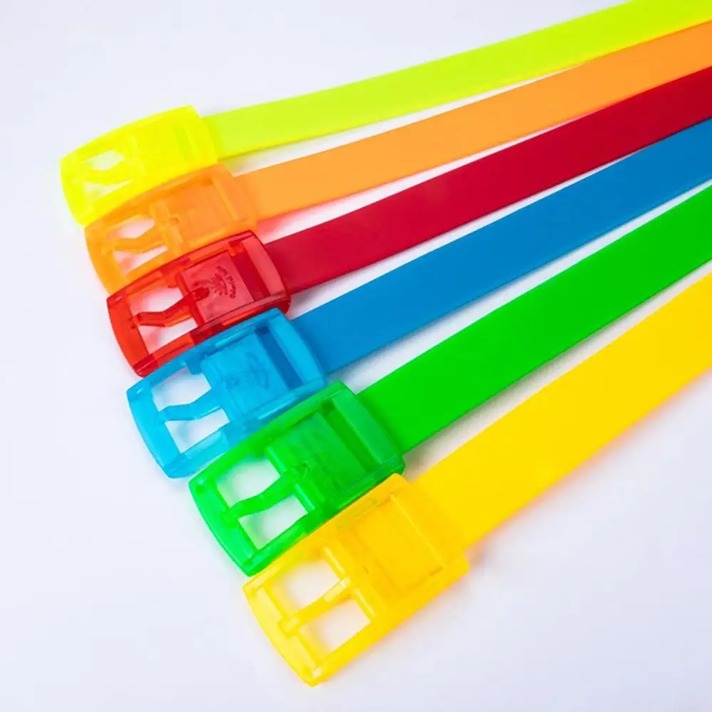 Fashion Women Candy Color Unisex Silicone Belt Square Pin Buckle Belts for Jeans Pants Chic Luxury Brand Waistband