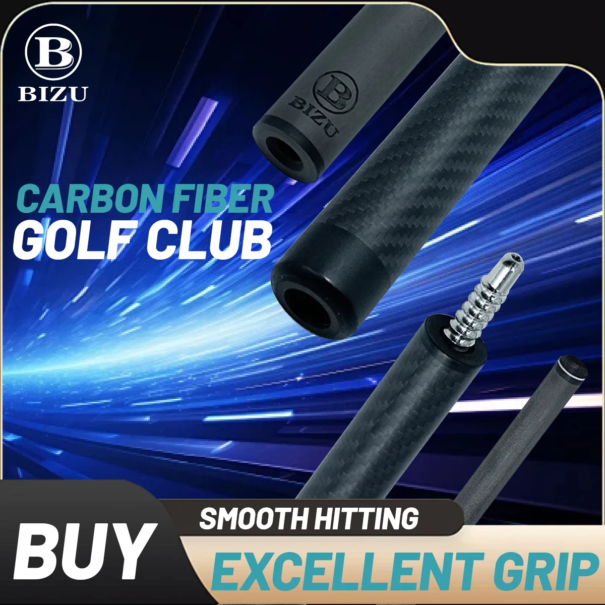 Бильярдный кий BIZU из углеродного волокна, клюшка для снукера с шарниром 3/8x8, прецизионный игровой инструмент для бильярдного стола