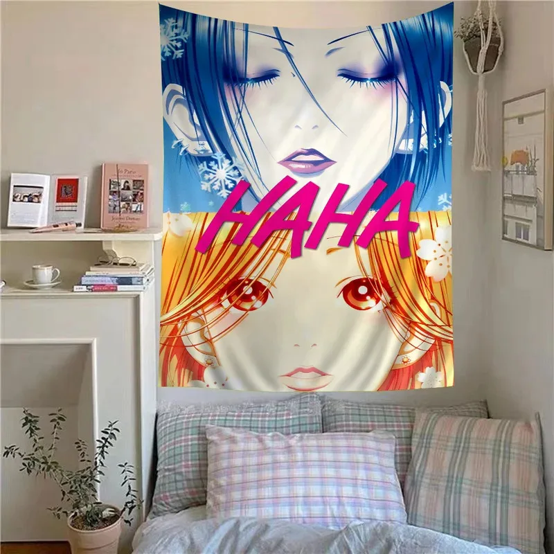 VIKAMA Groove Music Inspired Tapestry NANA Anime Art Wall Blanket Suitable For Bedroom Accent and Living Room Decoration