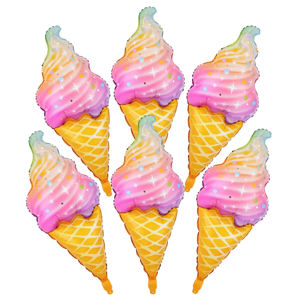 6 stücke Sommer kinder Eis Party Dekorative Produkte Eis Süße Patrone Popsicle Eisbecher Alien Aluminium Ballon