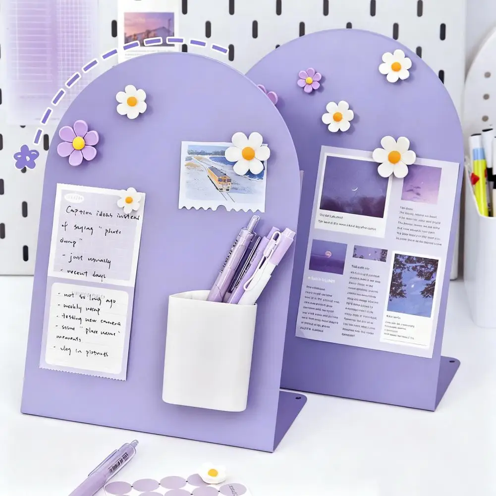 Attractive Metal Finish Magnetic Message Board for Office Home Reusable Iron Memo Reminder Board Desktop for Productivity