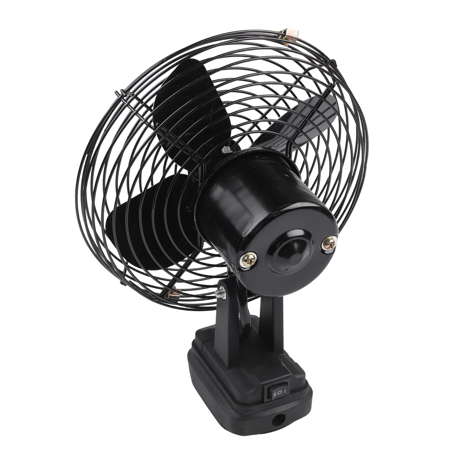8 Inch Cordless Camping Fan With DC Port Metal For BL1830 BL1840 18V Battery Outdoor Strong Wind Cooling Tool Black