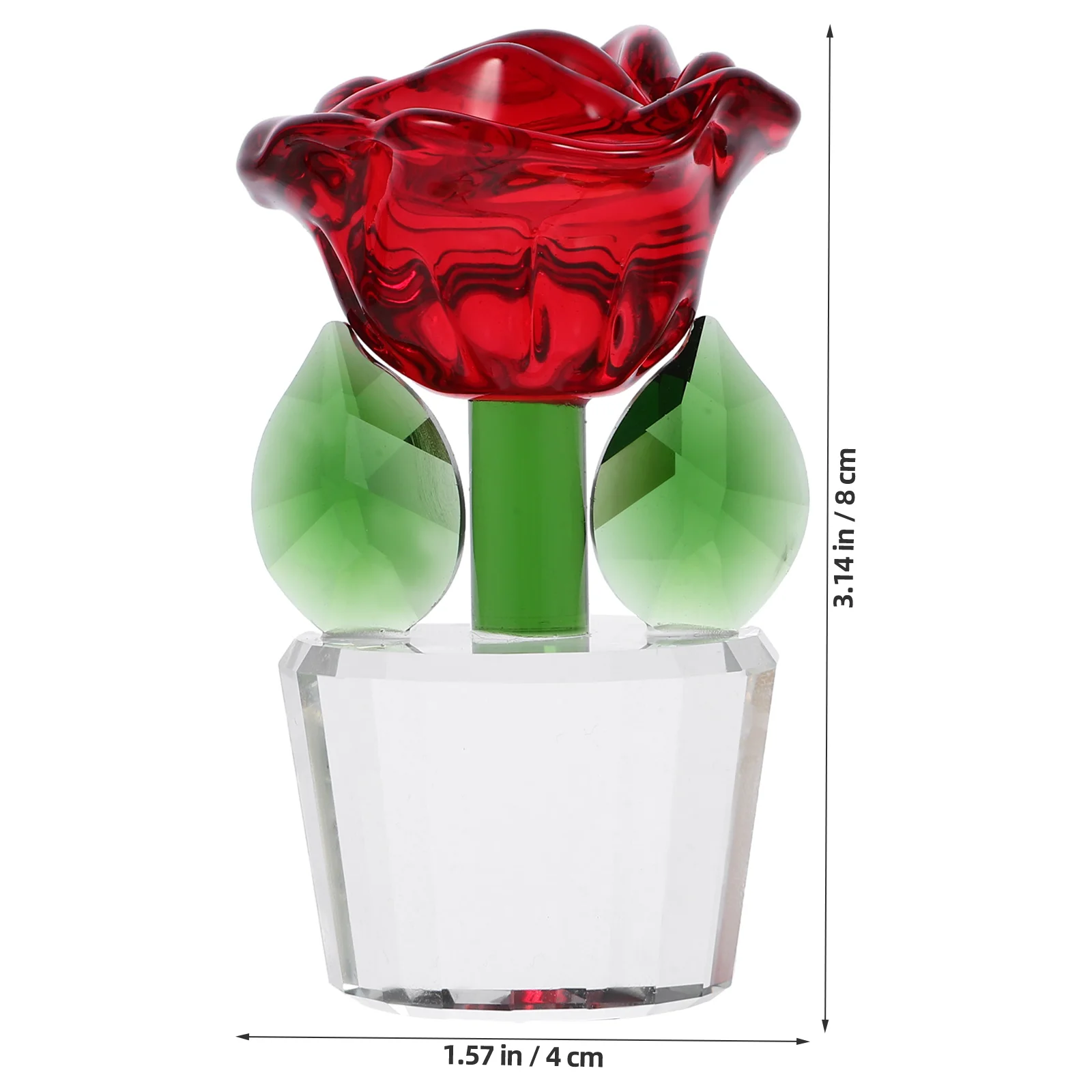 

Crystal Rose Decor Handmade Eternal Flower Keepsake for Mother's Day Anniversary Romantic Gift Home Interior Ornament