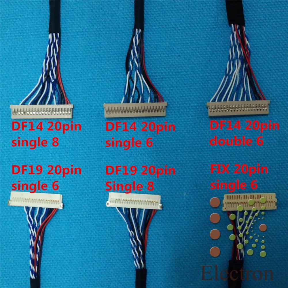 10pcs LCD screen cable Kit support Universal LVDS Cable for 12 inch -22 inch LED LCD driver board connected screen wire