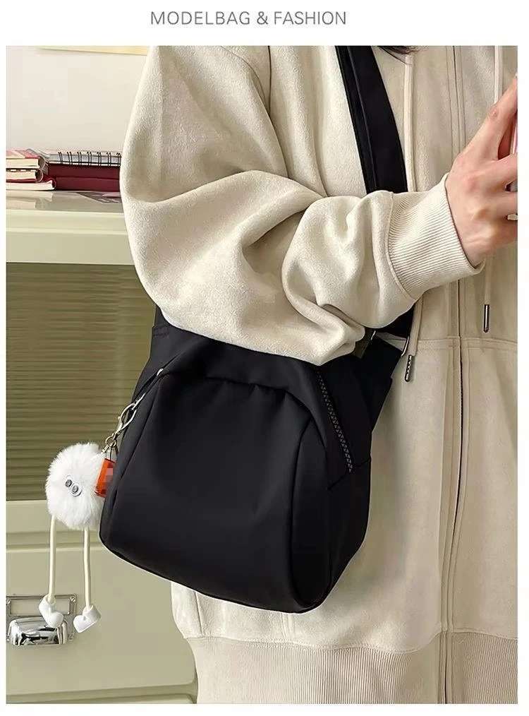 Lightweight and Versatile Nylon Shell Bag for Women, 2026 New Large Capacity Casual Single Shoulder Crossbody Commuting Bag