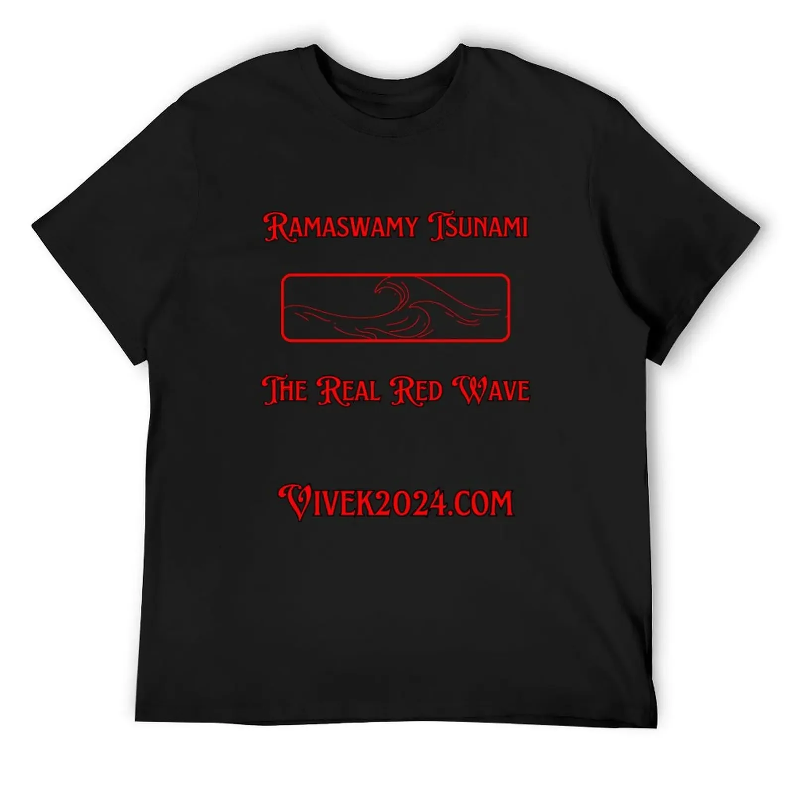 Ramaswamy Tsunami - The Real Red Wave T-Shirt tops blacks blanks mens funny t shirts