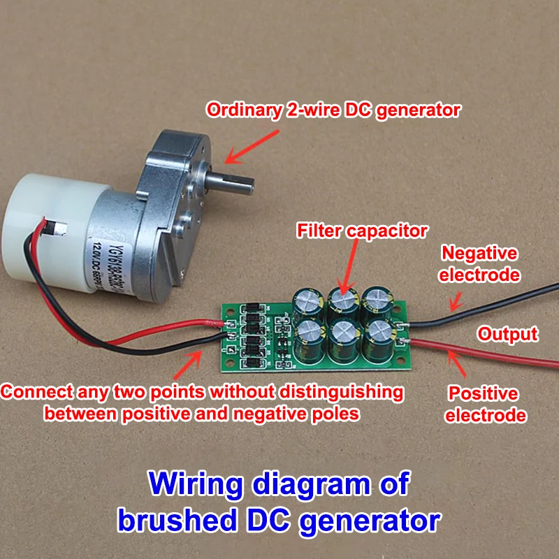 ⭐ 24V 3A Three-Phase Rectifier Bridge Small Generator Rectifier Board Brushless Brush DC Generator Filter Board Module