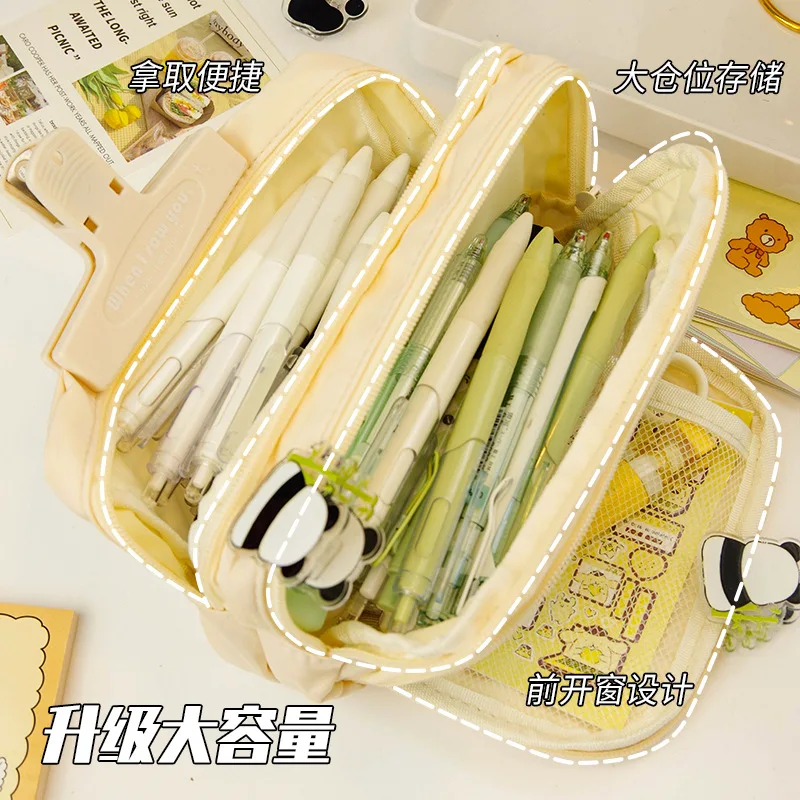 Trousse à Crayons Japonaise de Grande Capacité, Simple, pour Élèves du Primaire, Nouvelle Collection