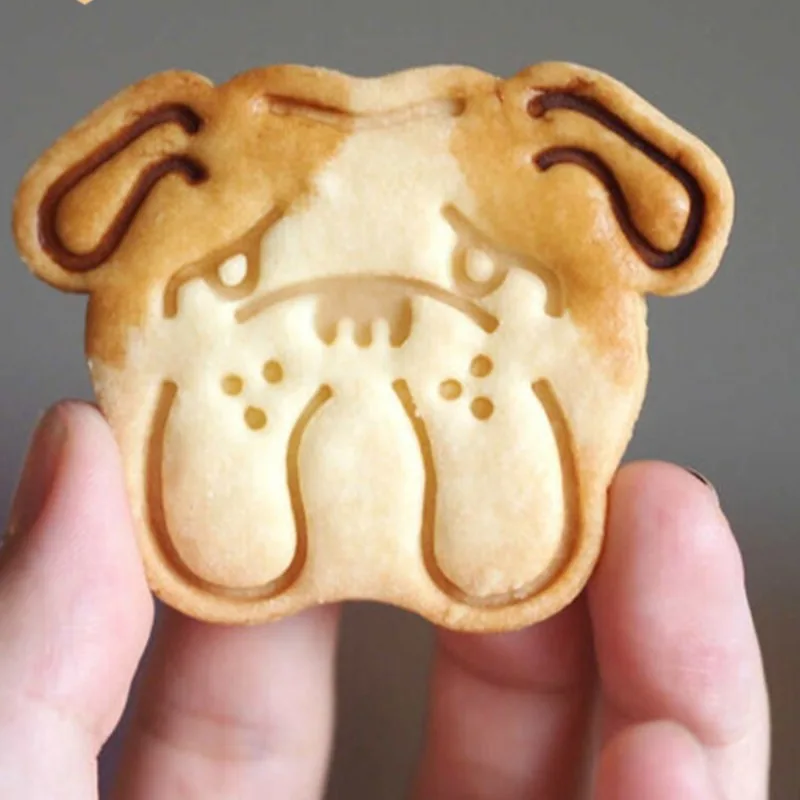 

9pcs/set Cute Dog Cookie Cutter DIY 3D Puppy Pet Animals Fondant Cakes Biscuits Plastic Molds Dessert Cake Decor Baking Supplies