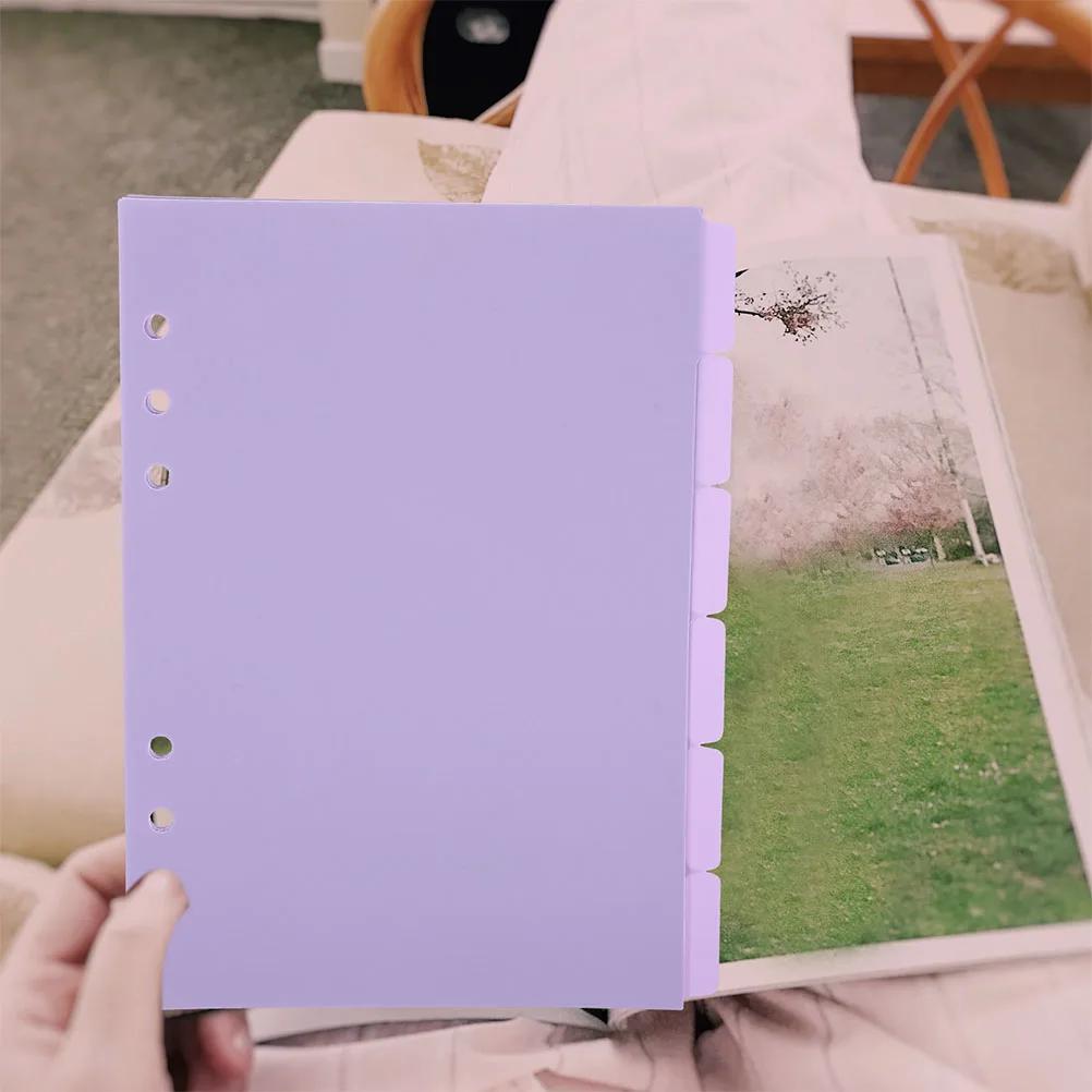 

18 Pcs Notebook Binder Separator Pages A5 Planner Accessories Index Dividers Organizer Aesthetic Purple Bookmark