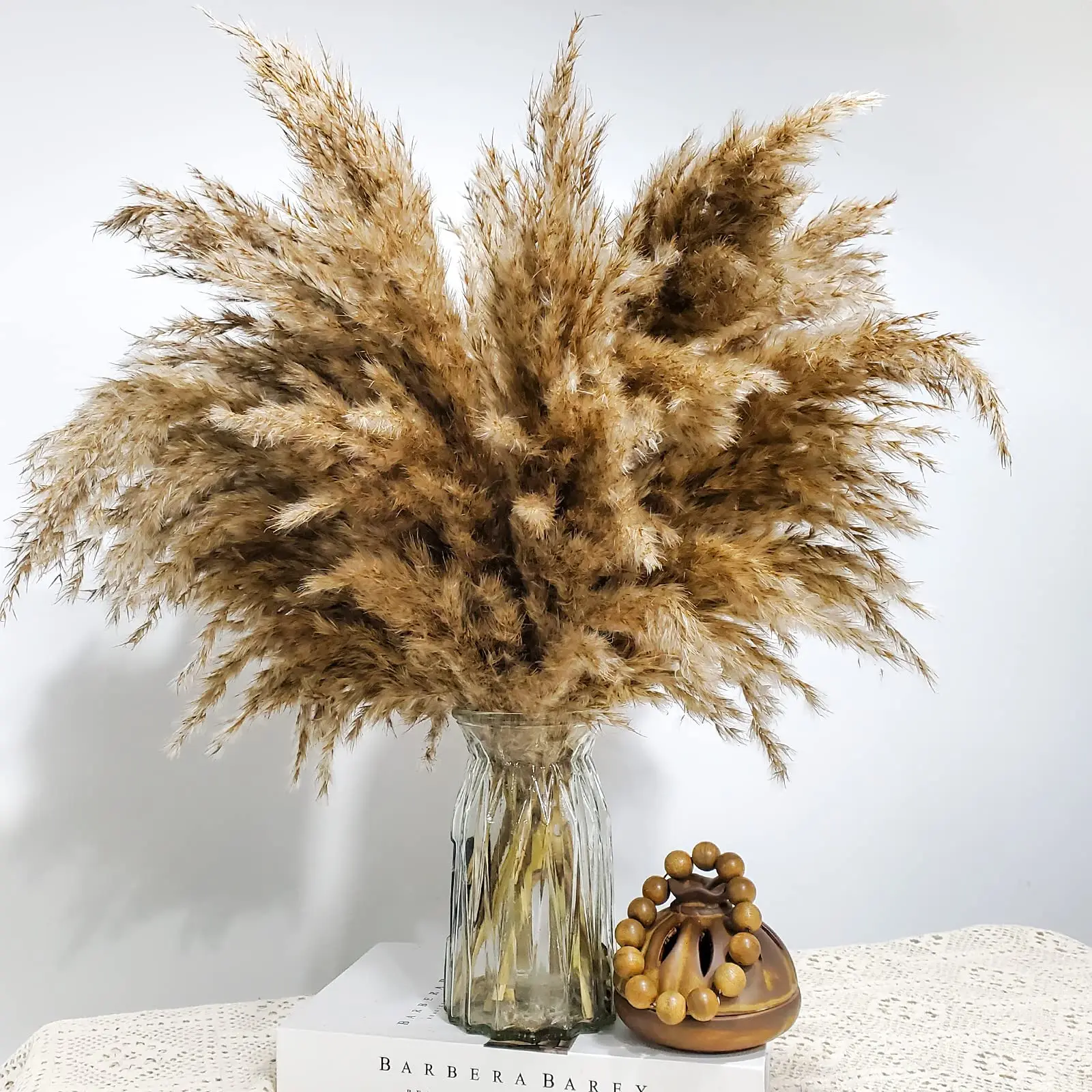 

Natural Dried Pampas Grass Bonquet, Boho Home Decor Bouquet, Dried Flowers for Wedding Floral Arrangements Wall Bathroom Decor