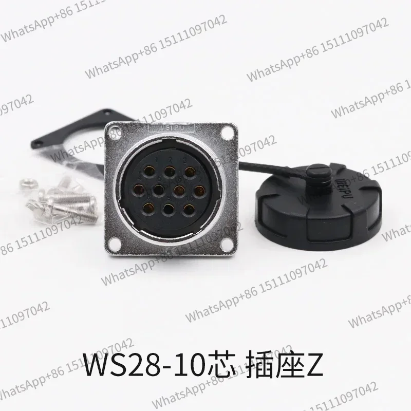 Aviation plug WS28 connector male and female butt socket 23 cores 479 holes 10P12 16 cores 20 26 cores