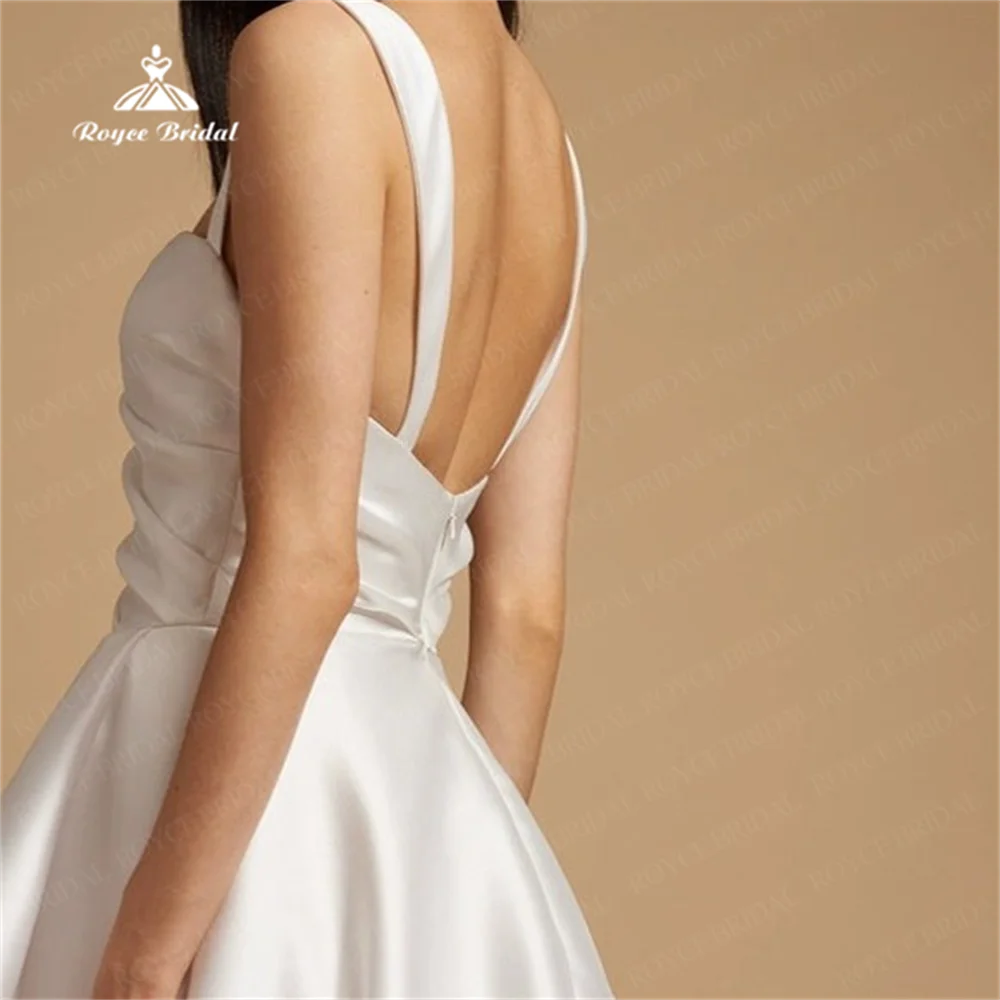 Roycebridal 연인 A 라인 웨딩 원피스, 2025 스윕 트레인 스파게티 스트랩, 웨딩 가운 vestidos de novia |-f-| hochzeitskleid