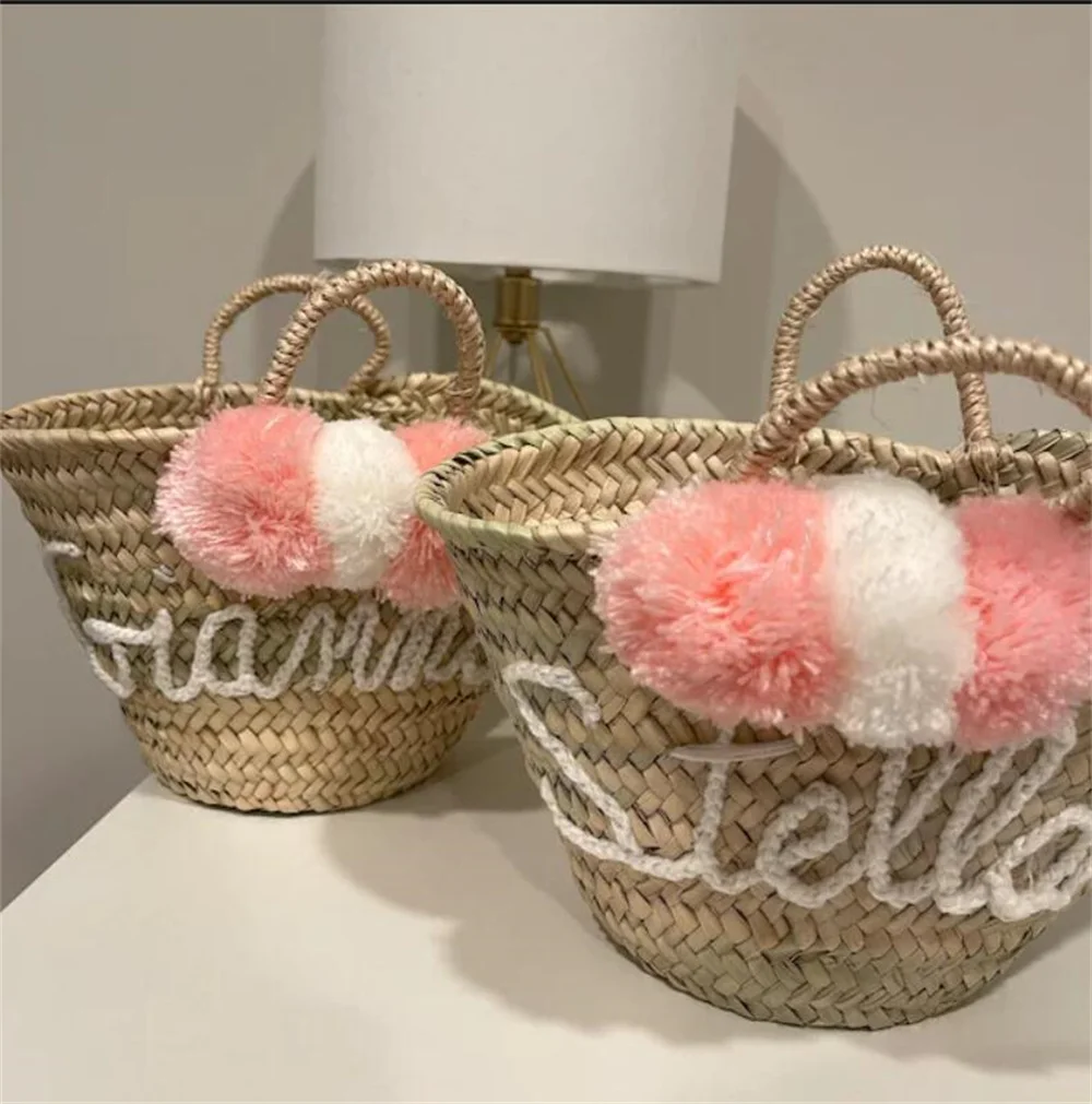 Customized straw bags ,Personalized WEDDING GUEST GIFT monogram bag basket,bridal shower bags,custom beach bag,straw tote,embroi