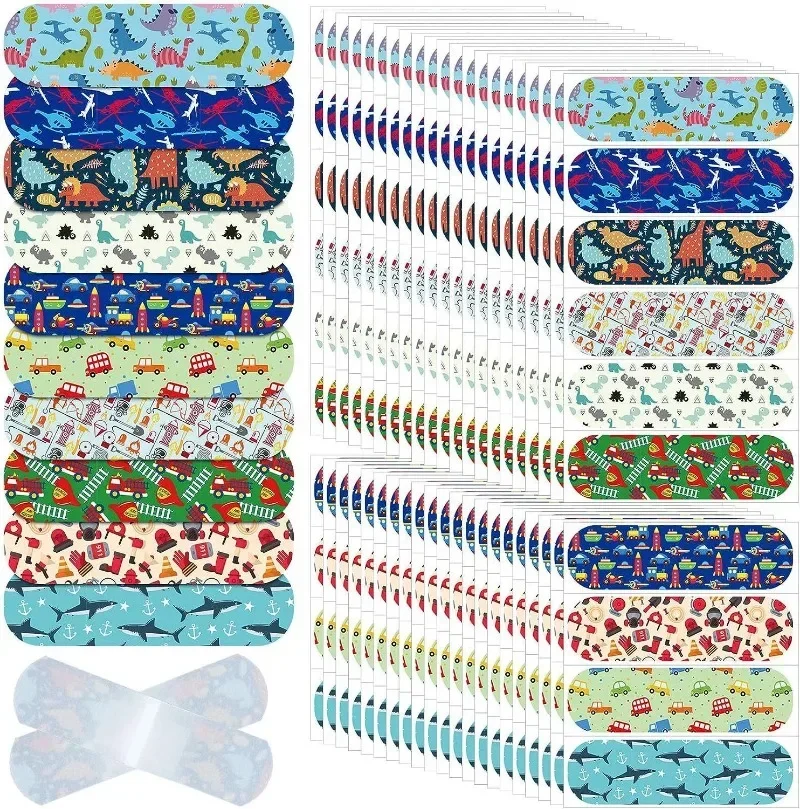 20 قطعة/المجموعة لطيف الكرتون الفرقة المعونة ديناصور سيارة صاروخ نمط تضميد الجروح التصحيح للبنين الجص الإسعافات الأولية لاصق الضمادات