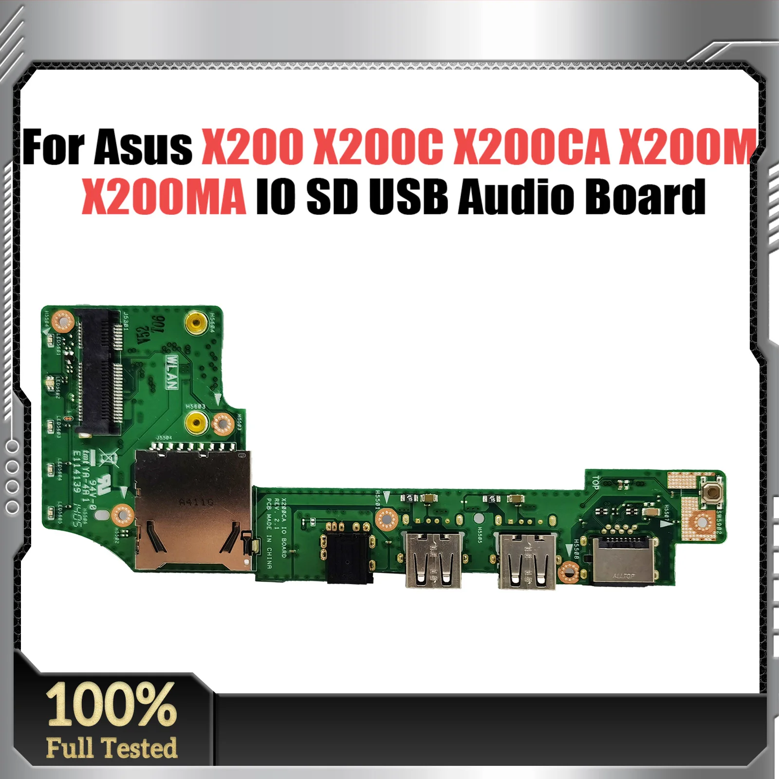 For ASUS X200 X200C X200CA X200M X200MA IO SD USB Audio Board IO_BOARD 60NB04U0-101020