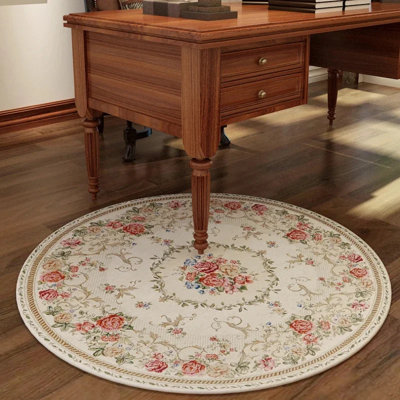 Bohemia Circle Rug Retro Luxury Living Room Carpet Home Decoration Large Area Round Rug Comfortable Fluffy Pastoral Print