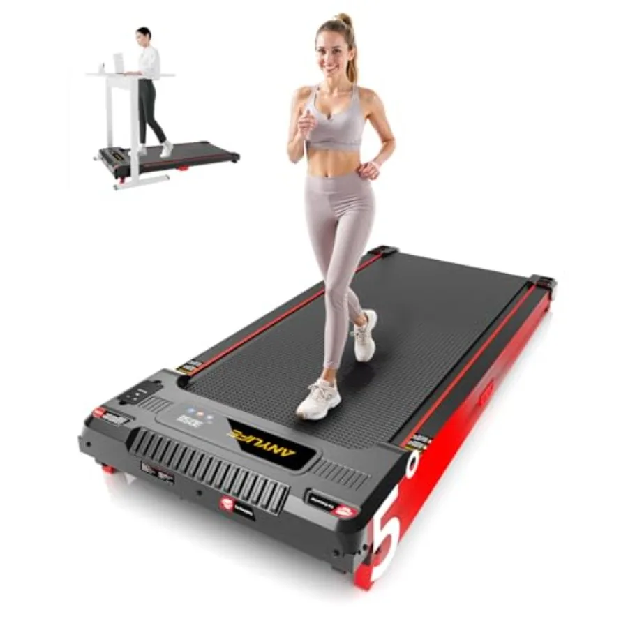 Under-desk walking pad for home use steel frame black 330lb ccity with 2.5HP motor compact design LED display and remote contro