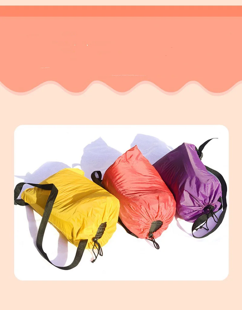 Canapé-lit gonflable rapide extérieur, canapé de jardin WW, sac de couchage de bonne qualité, airbag, sac paresseux, canapé de plage, tendance