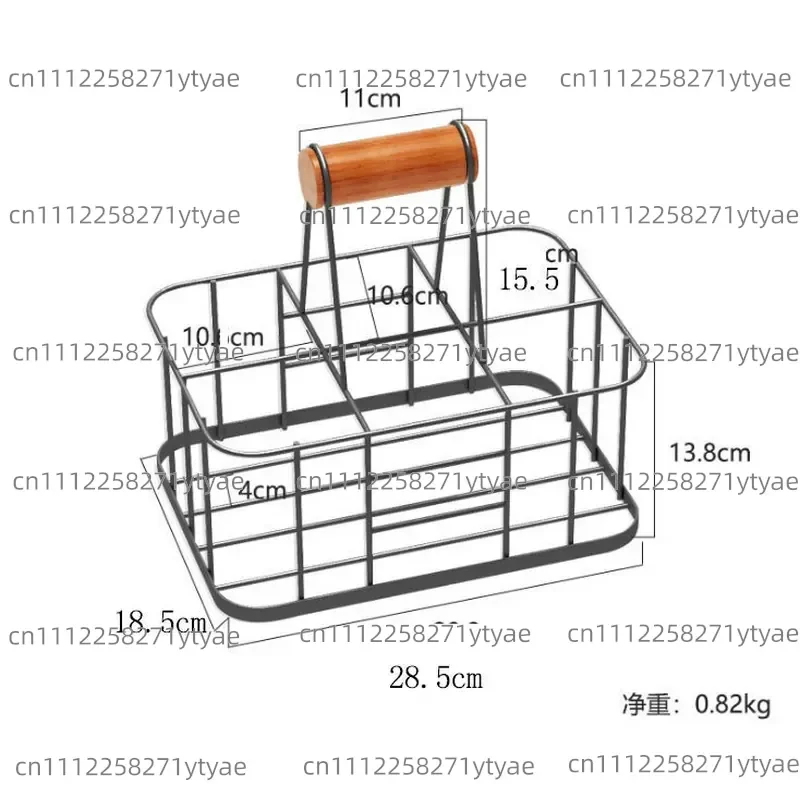 

Wrought iron wooden stick hand basket wine bottle milk storage basket living room finishing basket kitchen seasoning rack