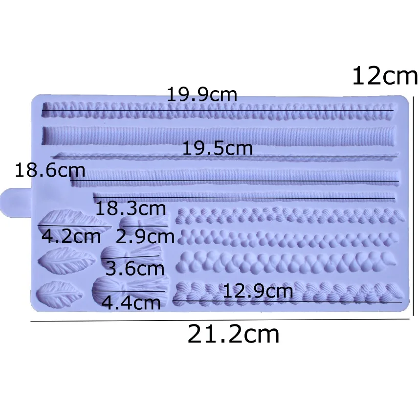 Silicone Mould Macrame Rope Weave Straw Rope Border Wedding Cake Border Fondant Cake Decorating Clay Molds DIY