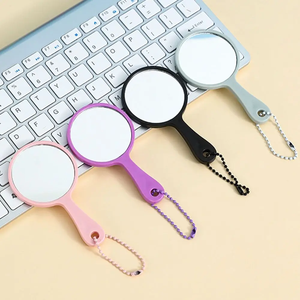 Hanging Compact Mirror with Key Ring Keyring Charms Mirror Pendant Pocket Mirror High-definition Single Side Travel Mirror