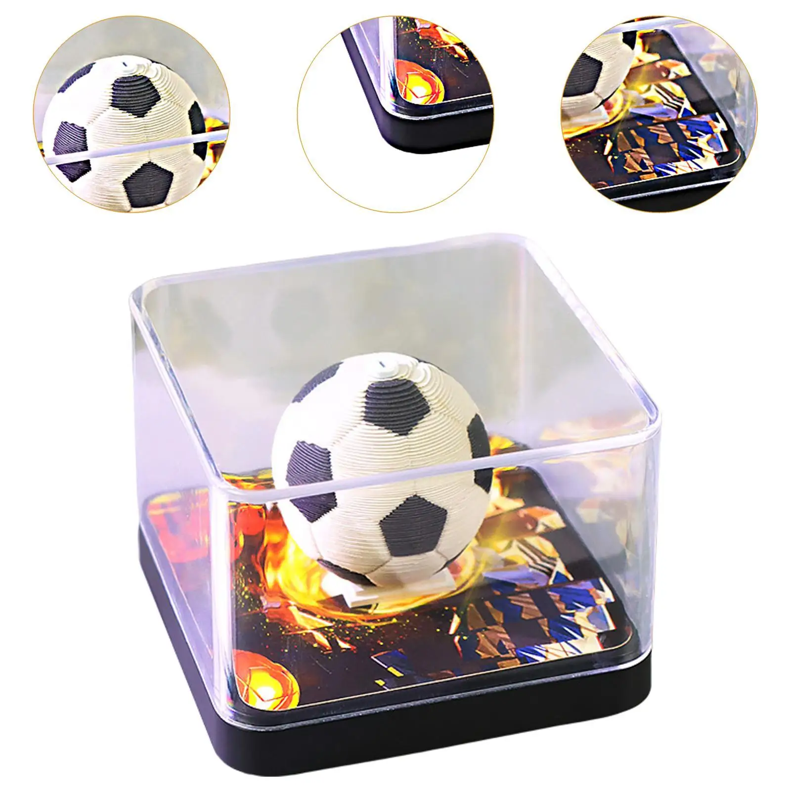 2025 Calendar Memo Pad Creative Soccer Ball Model Notepad Desktop Ornament