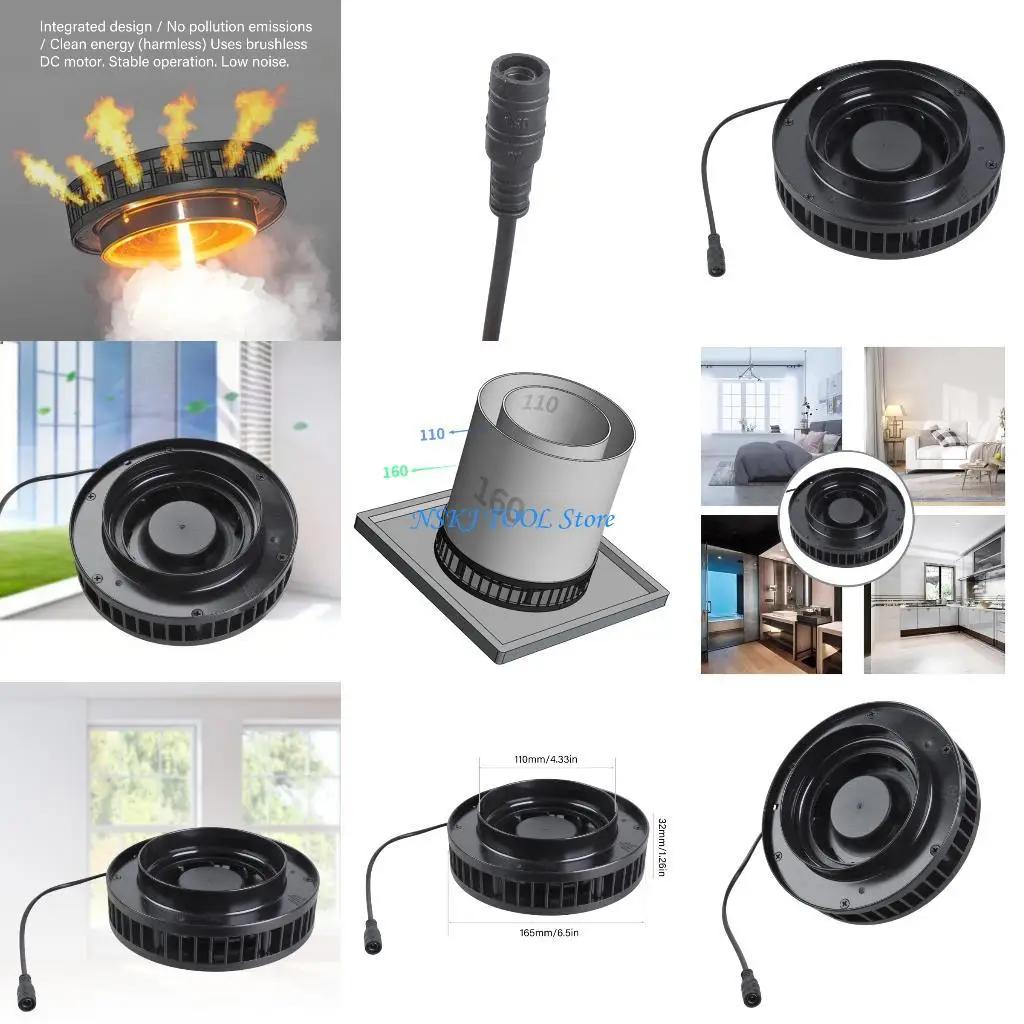 

L8RC Quiet 43dB Air Mover 12V Air Circulations Blower Ventilation Exhaust Fan Inline Duct Fan For Business Living Areas