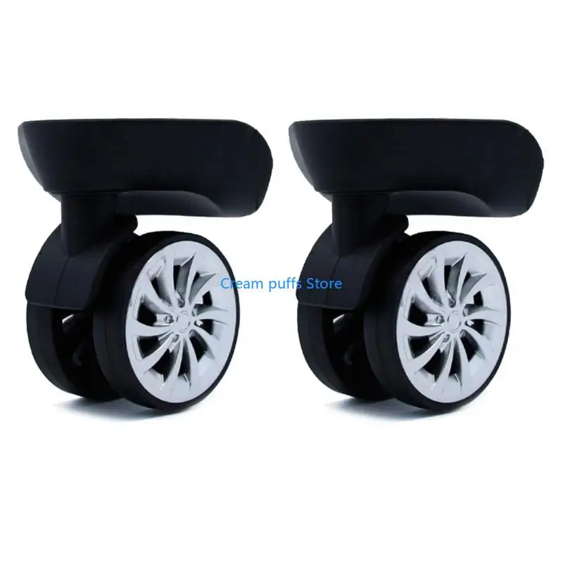 50LE Luaggage Replacement Black Wheel Repair Kits DIY Left & Right Convenient Trolley Case Luggage Wheel