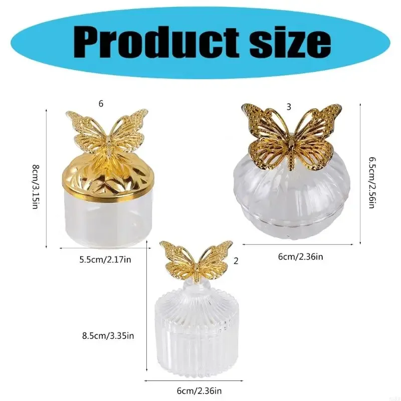 Kristall -Plastik -Süßigkeiten -Container Gold Silber Schmetterlinge für Event Tabletop Dekoration
