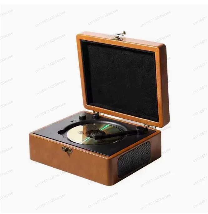 

Ретро-проигрыватель CD с Bluetooth-колонкой, универсальное устройство, аудиофильский проигрыватель дисков, подарок для любителей CD