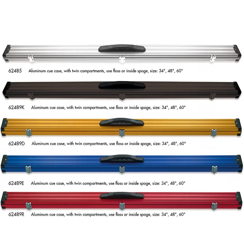 Cueelf wholesale portable 3/4 piece aluminum snooker cue case with three-slot billiard snooker cue stick box