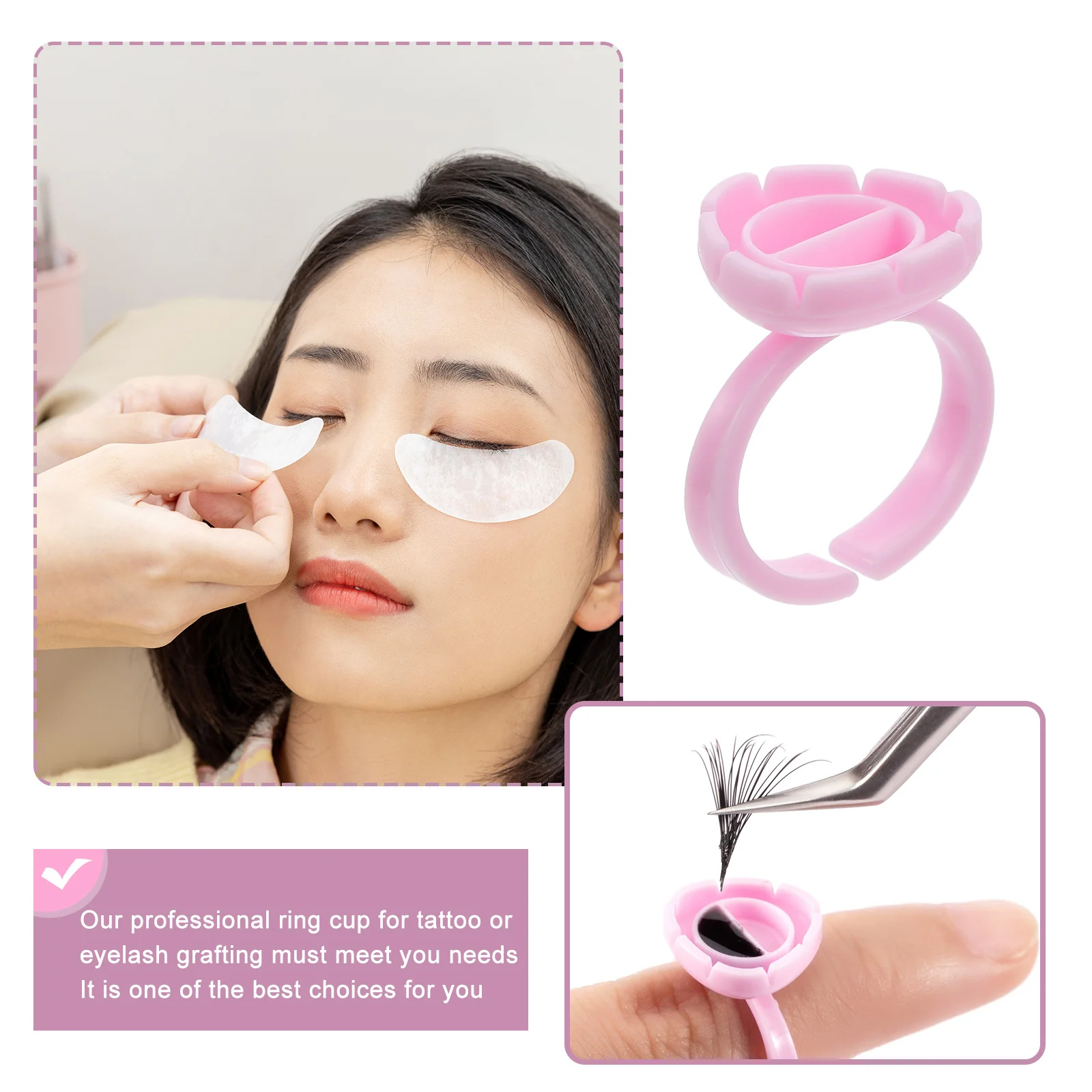 

100 шт., высококачественная чашка для прививки ресниц, легко чистящиеся принадлежности для макияжа, кольцевая чашка, чашки для татуировки, инструмент для макияжа ресниц