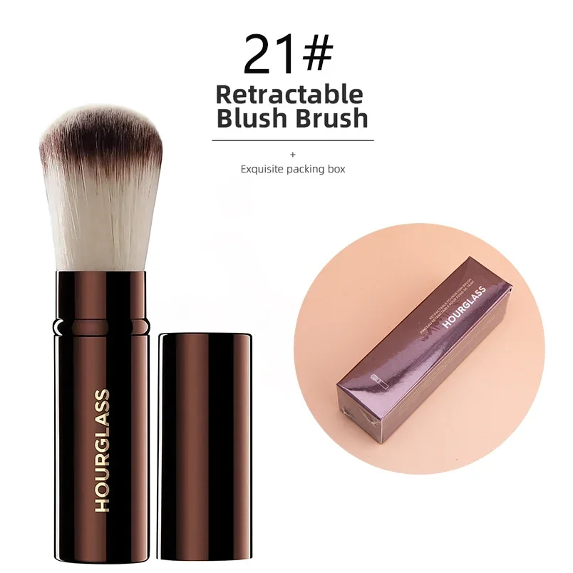 Hourglass Retractable Foundation Brush Liquids Creams Powders Sticks Makeup Brush Travel  Contour Powder Foundation Makeup Tool