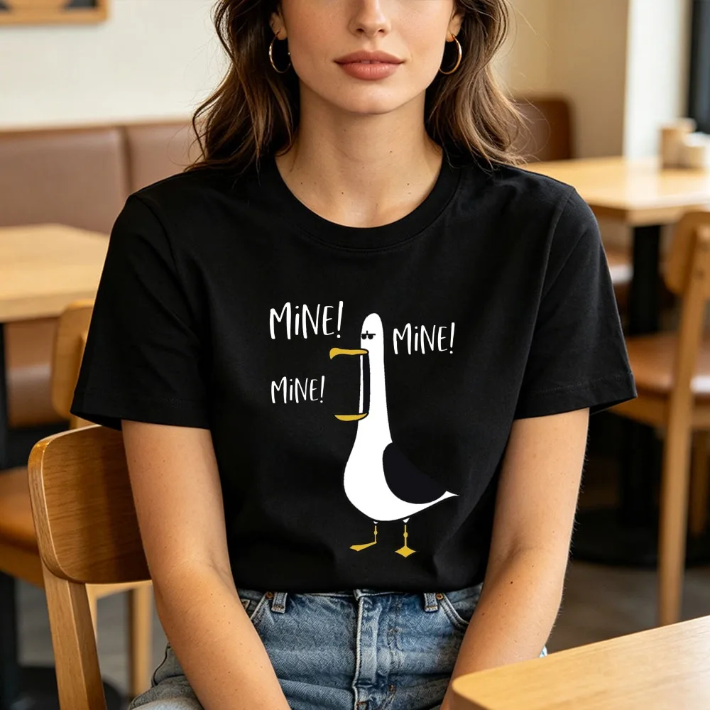 Mine Mine Mine Seagull T-Shirt, Unisex, lustiges Finding Nemo-Grafik-T-Shirt, lässiges, kurzärmliges Oberteil aus weicher Baumwolle für Damen, Streetwear