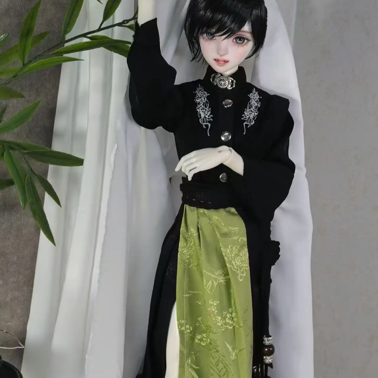 Ubranka dla lalek 1/4, pasujące na lalki BJD 40/45 cm, chiński starożytny zestaw, elegancka sukienka, zabawki do przebierania, akcesoria dla lalek do zabawy w dom, bez lalki.