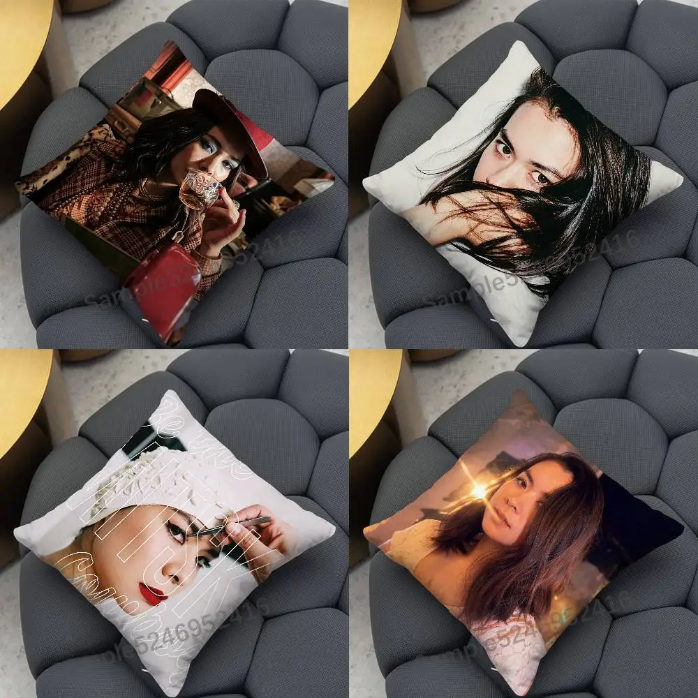M-Mitski Nothings About Square Cushion Pillow Case Sofa  Bedroom/Living Room Backrest Multiple Sizes Washable Covers