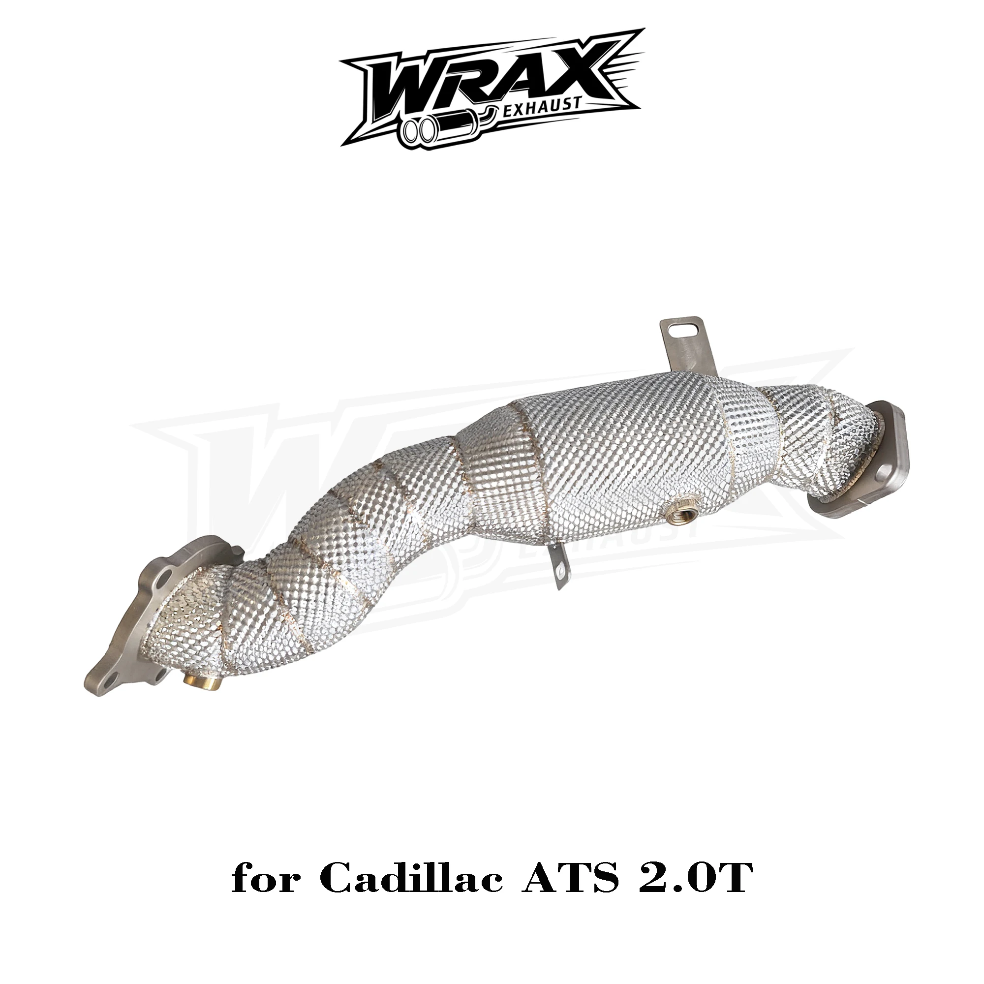 

WRAX Exhaust for Cadillac ATS 2.0T 2013-2017 High-Flow Catalyzed/Catless Downpipe Free Heat Shield Bolt-On Install Plug-and-Play