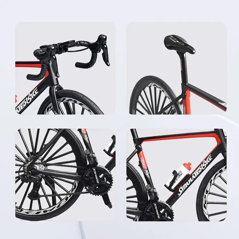 Nowy 1:8 Mini aluminiowy model roweru odlewane metalowe zabawki rowery górskie palec Model roweru kolekcja symulacyjna prezenty zabawki chłopcy