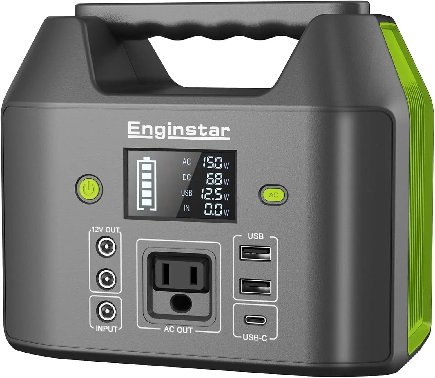 

Portable Power Station, 150W 155Wh Power Bank with 110V AC Outlet, 6 Outputs External Battery Pack Portable Backup Battery