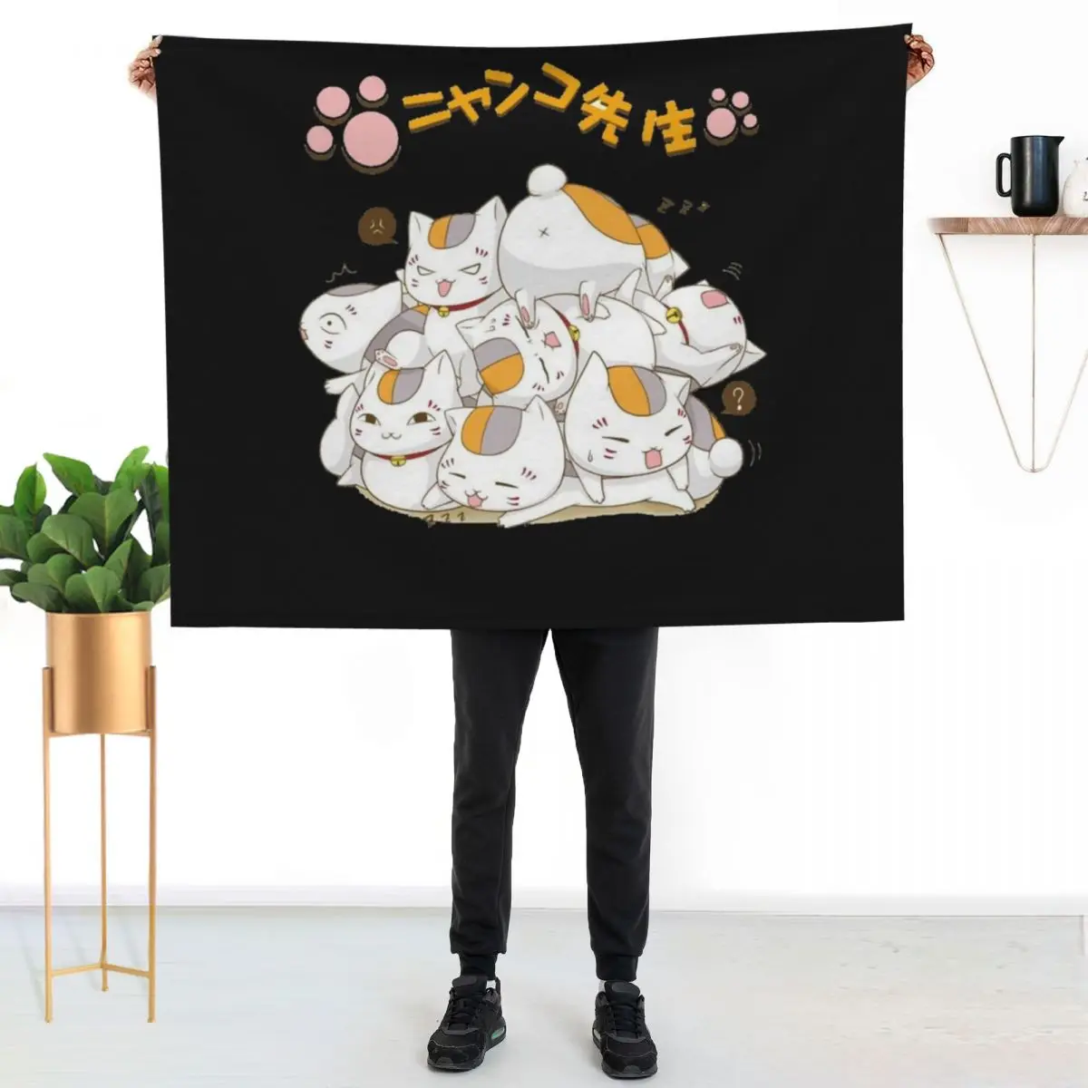 

Nyanko Sensei ( Natsumes Book of Friends) Classic Throw Blanket Stylish Couch Blanket for Home Living Room