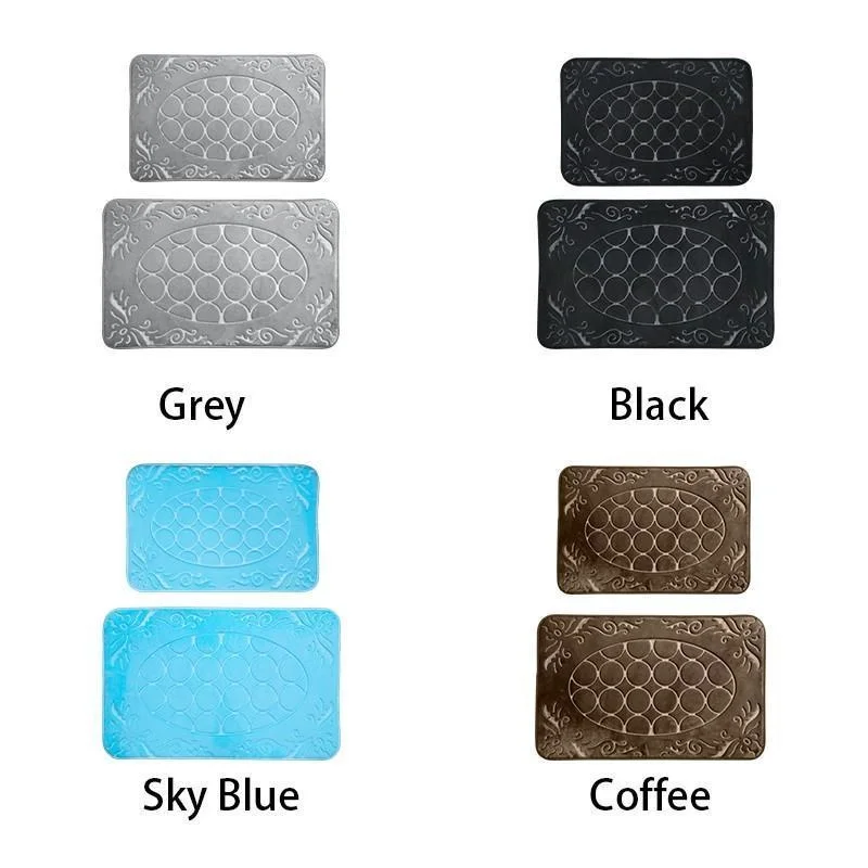 Bathroom Rugs,Printing Memory Foam Mats,Soft Non-Slip Washable Bath Mat,Absorbent Bath Carpet Rug Shower Bathroom Floor Rugs