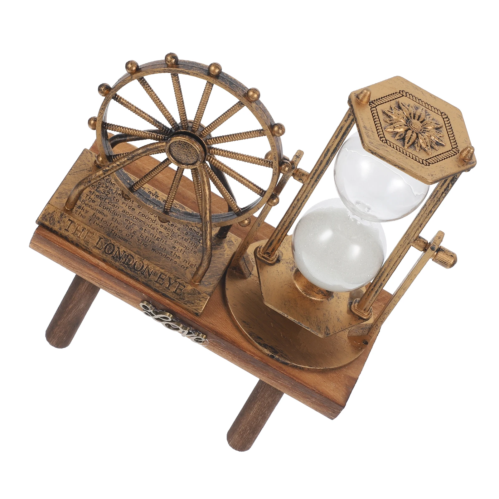 

Retro S Clock Adornment Exquisite Hourglass Desktop nament Wood Material Craft Scene Decor Indoor Home Decor Vintage S Clock