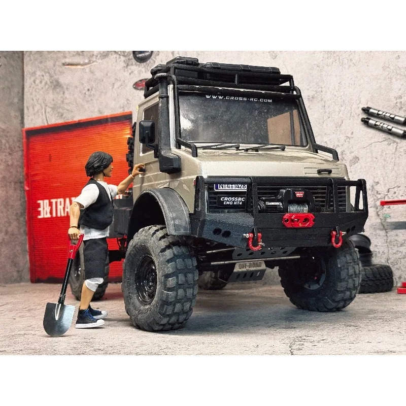 Crossrc unimog nt4 nt6 1/10 modelo de carro estilo australiano grande barra de touro amortecedor dianteiro atualização peças de modificação já instaladas