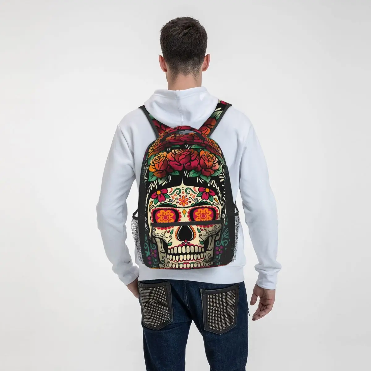 Frida Calavera Mexican Skull Students School Bags Boy Girl Fashion Teens Books Backpack Soft Rucksack Unisex