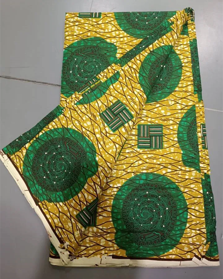 100% Cotton 2023 Factory Price Ankara Wax Fabric Guaranteed Veritable African Real Print Fabric  Ghana Style Soft Pagne Sewing