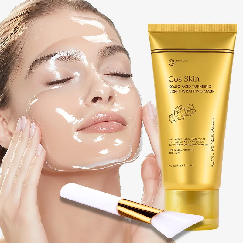 Turmeric VC Collagen Gently Exfoliates Cleans Deep Pore Dirt Hydrating Reduce Spots Dullness Moisturizing Fruit Mask