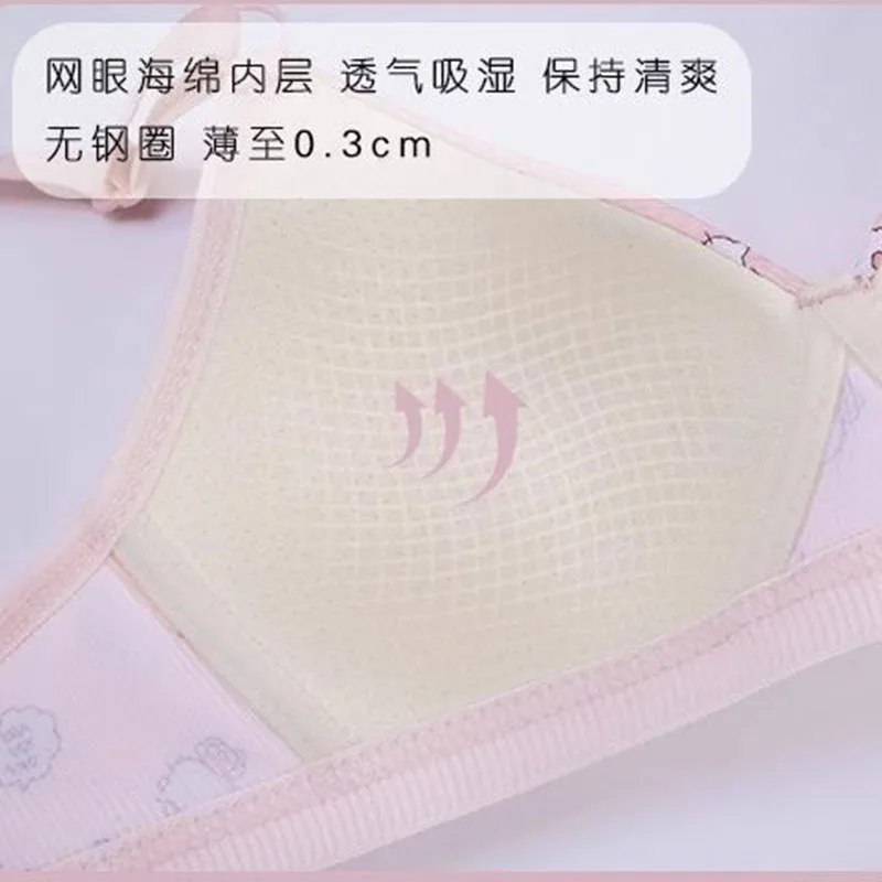 ملابس داخلية كارتونية هالو كيتي للنساء Kawaii للفتيات حمالة صدر مثيرة بدون سلك ملابس داخلية رافعة للطلاب حمالة صدر رياضية هدية قابلة للتنفس